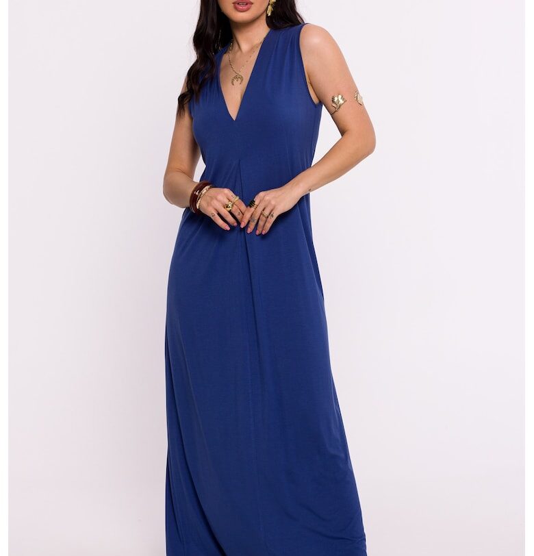 BeWear Дамска макси рокля Xukmir B284 небесносиня - Тъмносин OEM