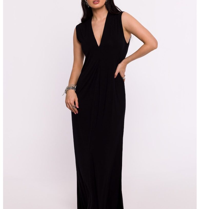 BeWear Дамска макси рокля Xukmir B284 черна - Черен OEM