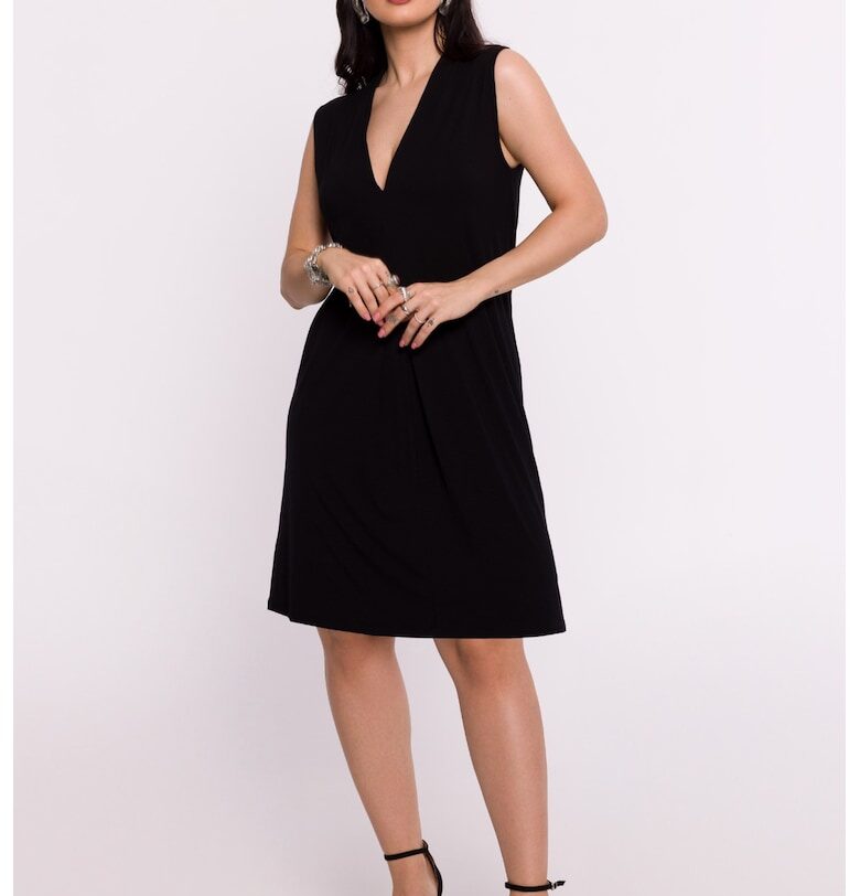 BeWear Дамска мини рокля Longer B286 черна - Черен OEM