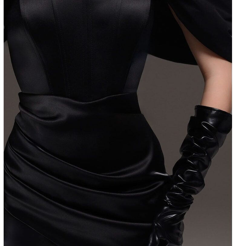 Bendetto Atelier - Къса рокля с голо рамо - Черен Benedetto Atelier