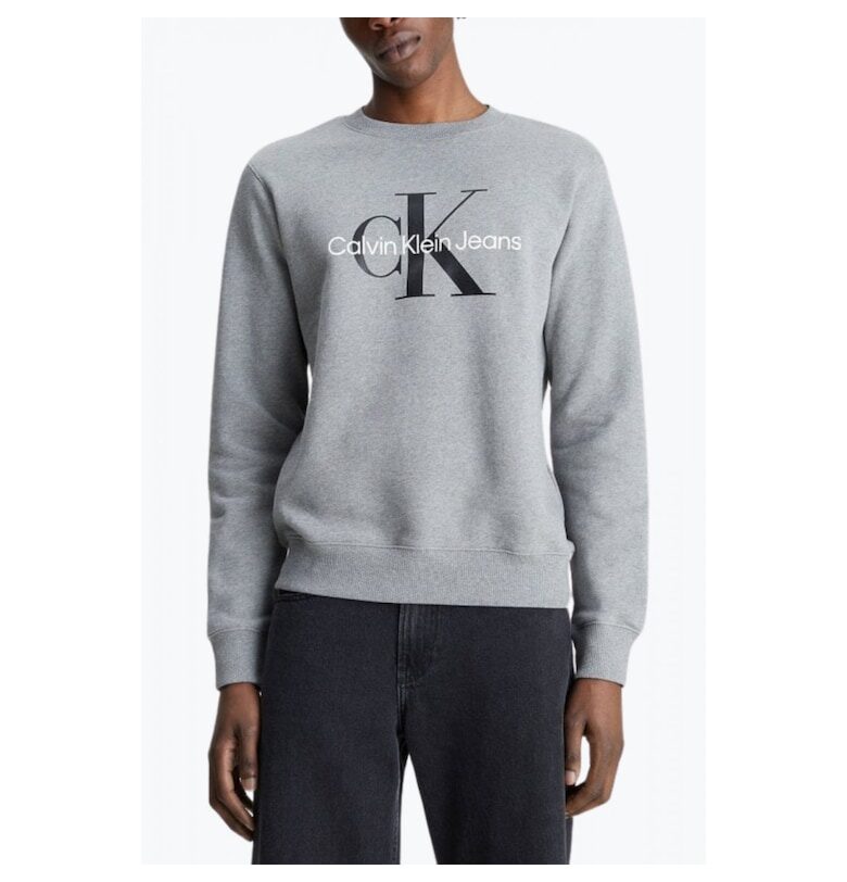 Bluza barbati cu logo din bumbac Regular Fit gri - Сив CALVIN KLEIN JEANS