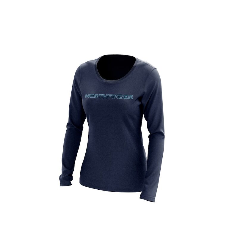 Bluza din merino Levanna - Тъмносин NORTHFINDER