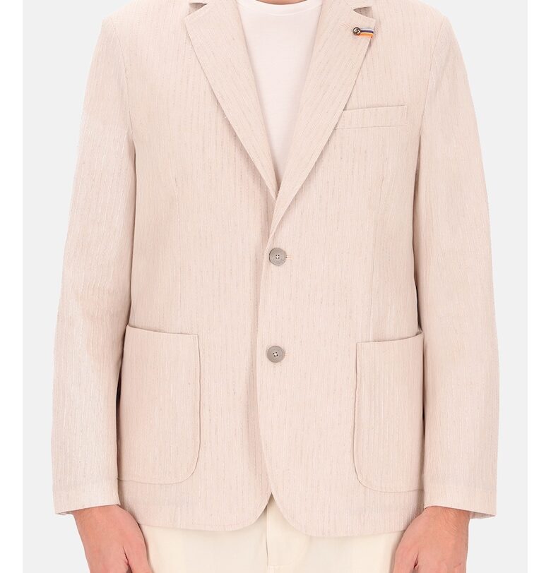 Distretto - Сако с памук с пришити джобове - Бежов Distretto 12