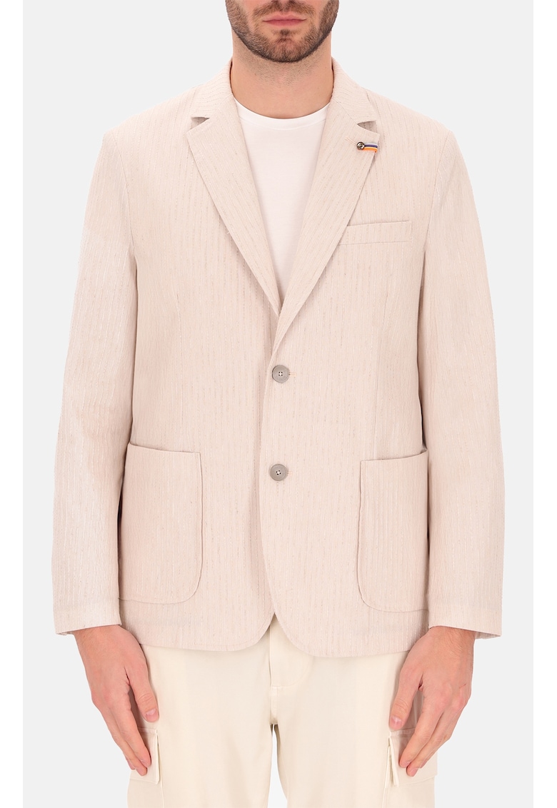 Distretto - Сако с памук с пришити джобове - Бежов Distretto 12