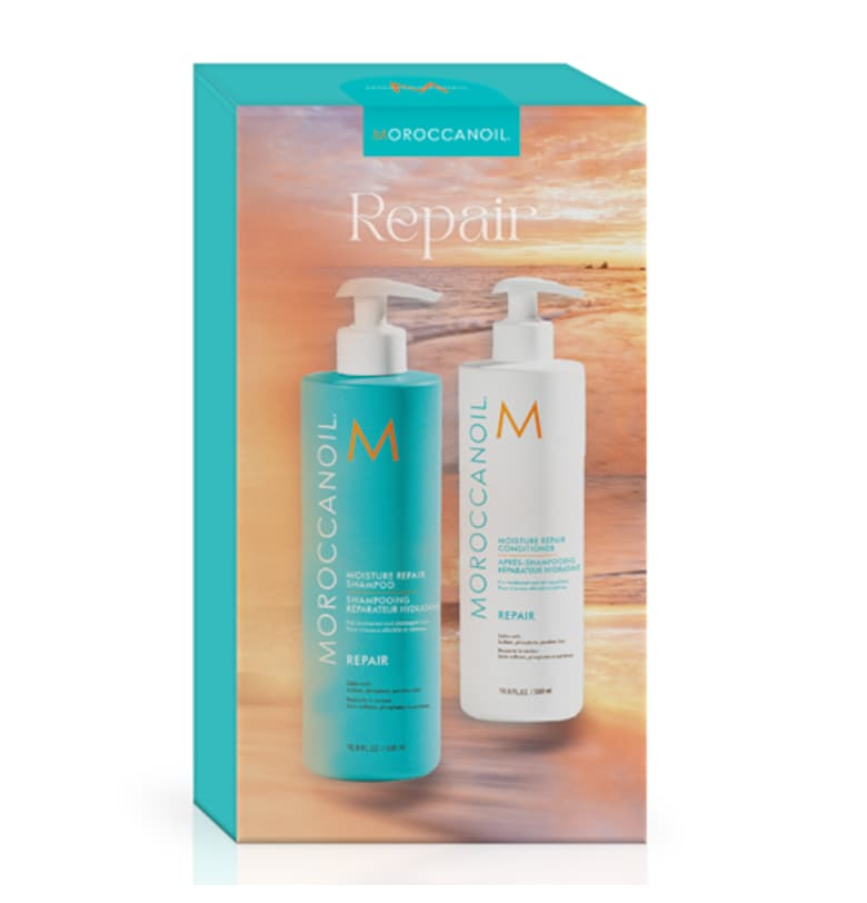 Duo Kit за шампоан - 500 ml + балсам - 500 mlqsafxz - Възстановява косата Moroccanoil