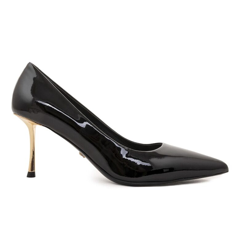 Francisca Patent Leather Stiletto Shoes - Черен Il Passo