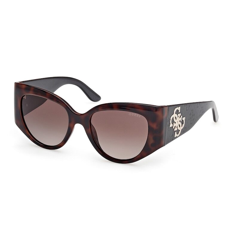 GUESS Слънчеви очила с градиента и лого - Златист/Черен