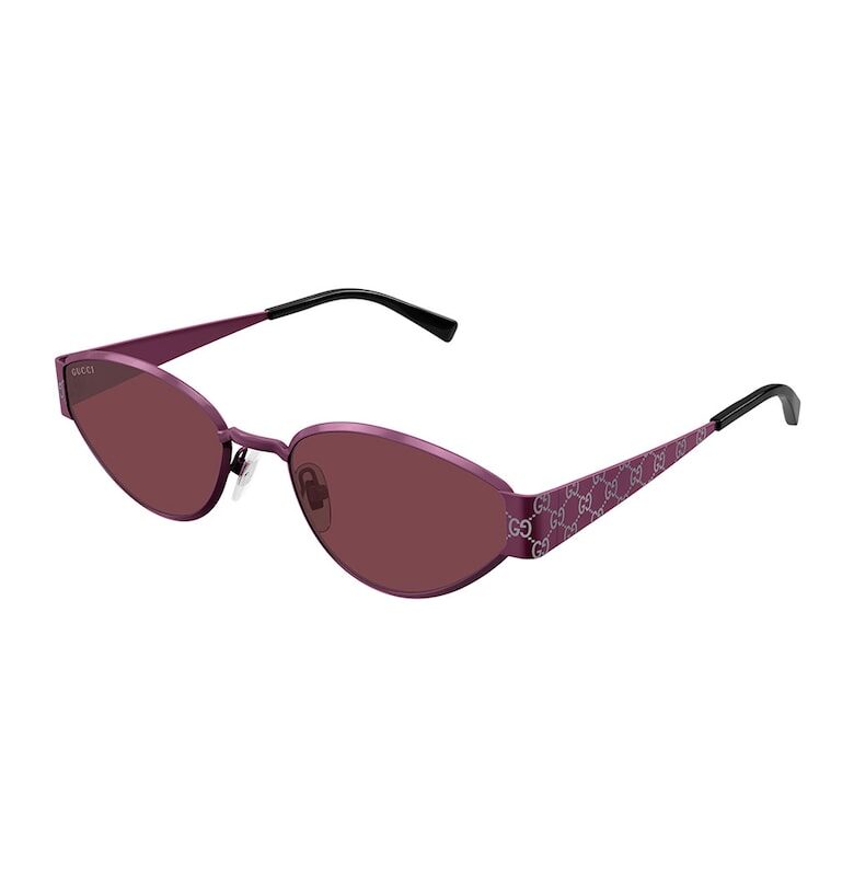 Gucci Овални слънчеви очила с метална рамка