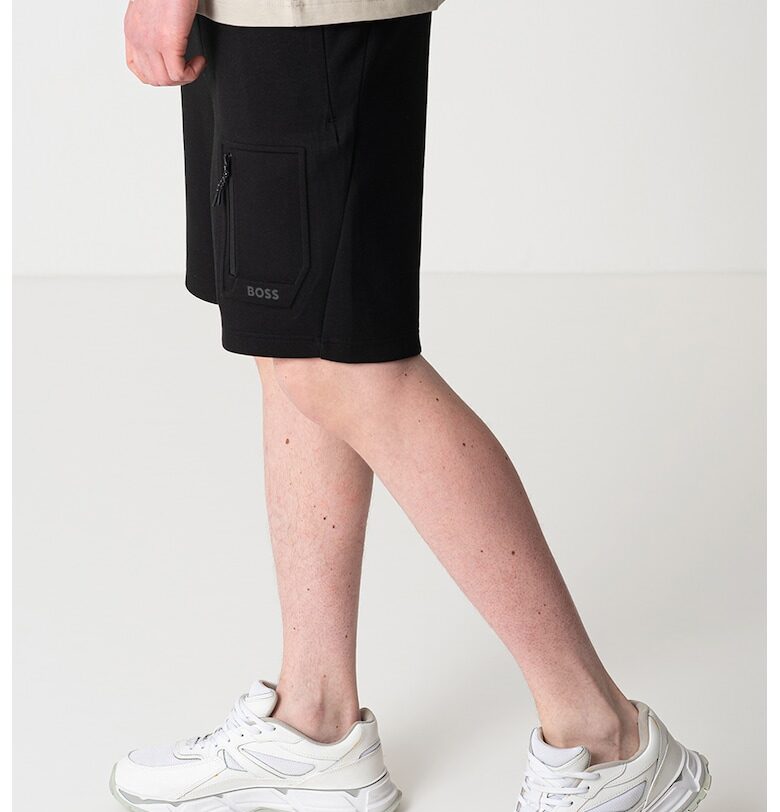 HUGO - Шорти с модал и еластична талия - Черен BOSS