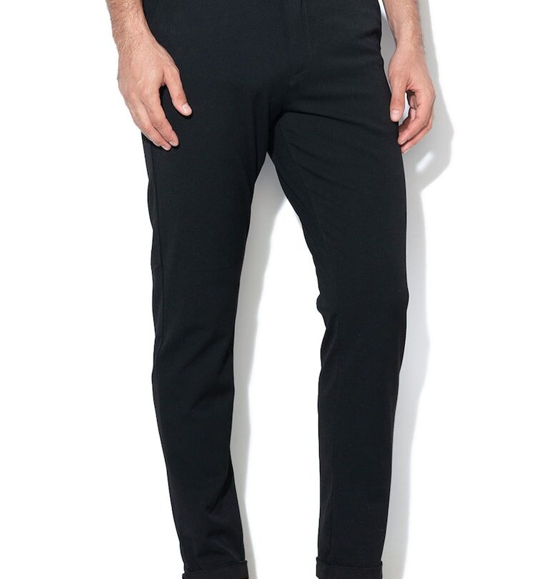 Jack&Jones - Панталон чино Marco по тялото - Черен Jack  Jones