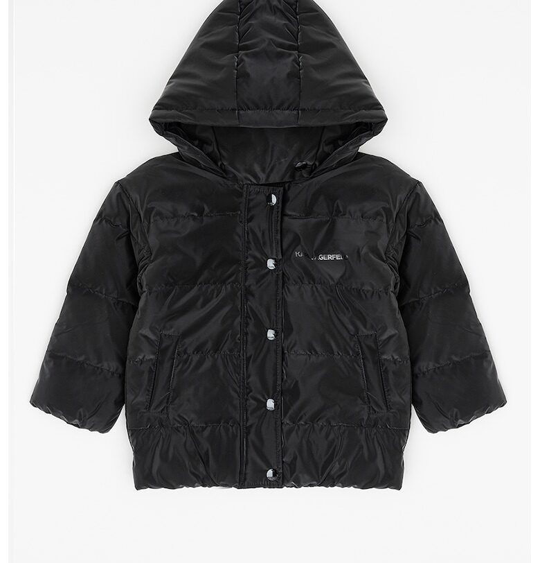 Karl Lagerfeld - Зимно капитонирано яке - Черен KARL LAGERFELD KIDS