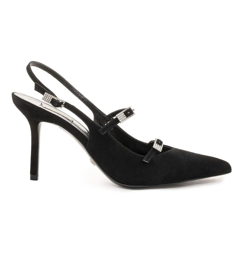 Keesha Suede Shoes With Decorative Buckles - Черен Il Passo