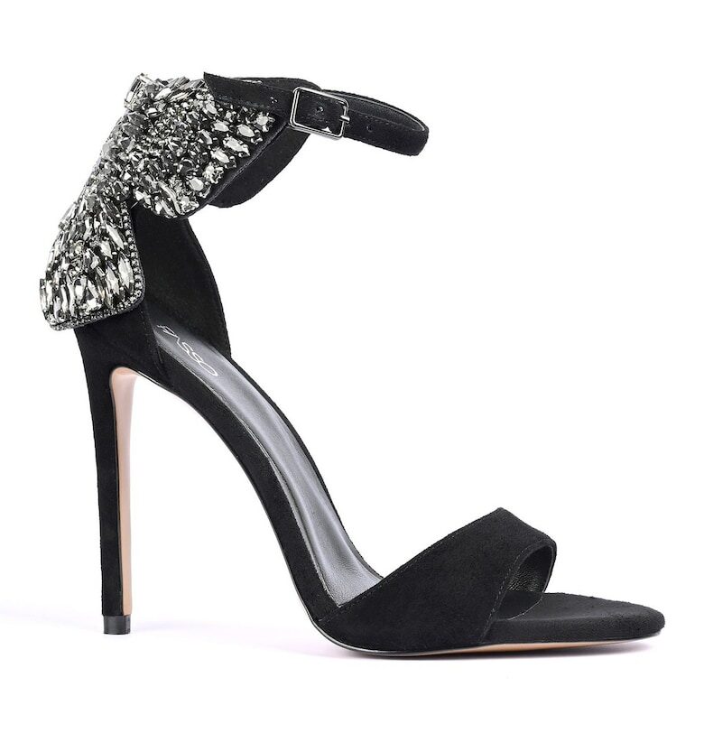 Lakenya Suede Sandals With Butterfly Detail - Черен Il Passo