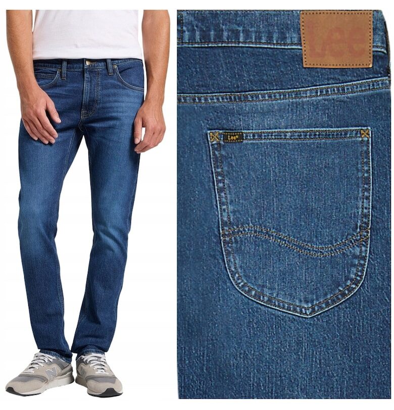 Luke Slim Tapered - син - Син Lee