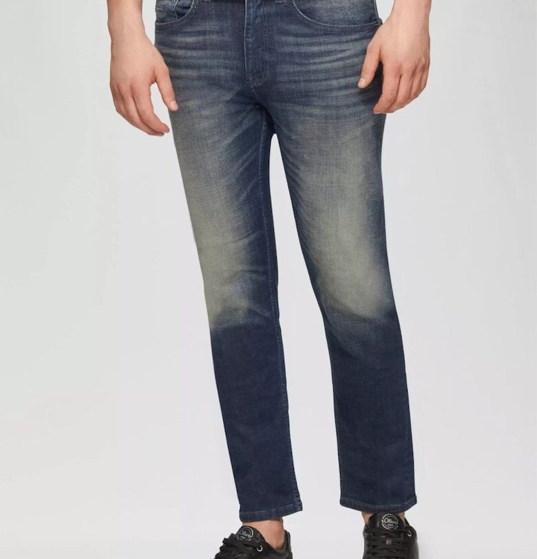 Mauro Mid-rise Tapered Jeans - Тъмно морско синьо sOliver