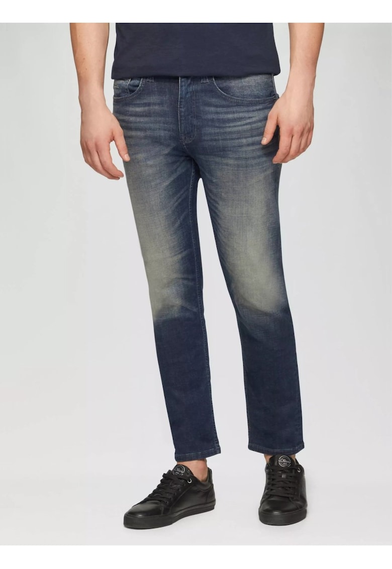 Mauro Mid-rise Tapered Jeans - Тъмно морско синьо sOliver
