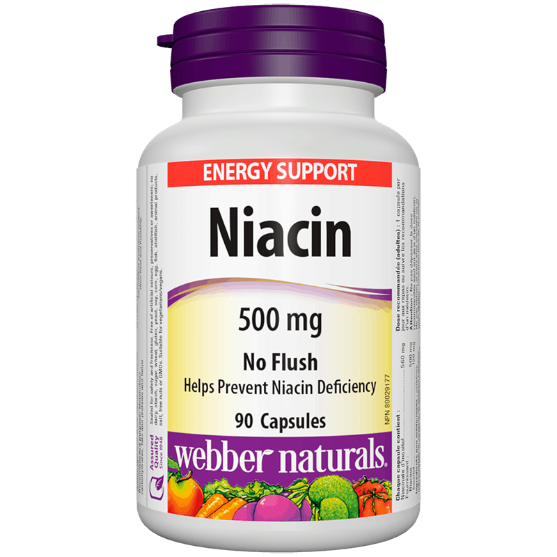 Niacin/ Ниацин 500 mg x 90 капсули Webber Naturals