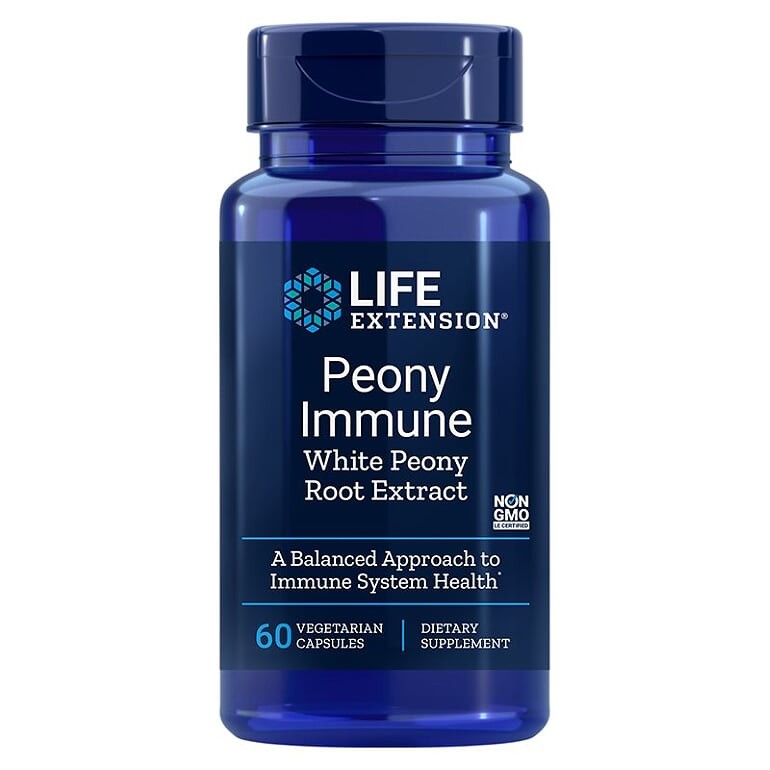 Peony Immune White Peony Root Extract / Бял Божур (корен) 600 mg х 60 капсули Life Extension