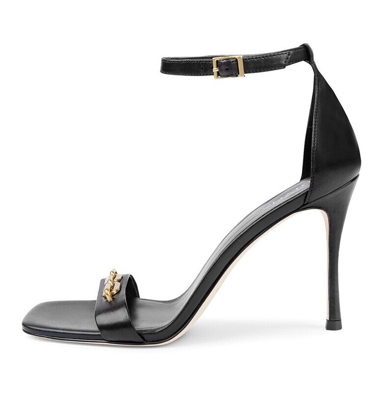 Potamy - Кожени сандали с метални детайли - Черен Potamy Premium