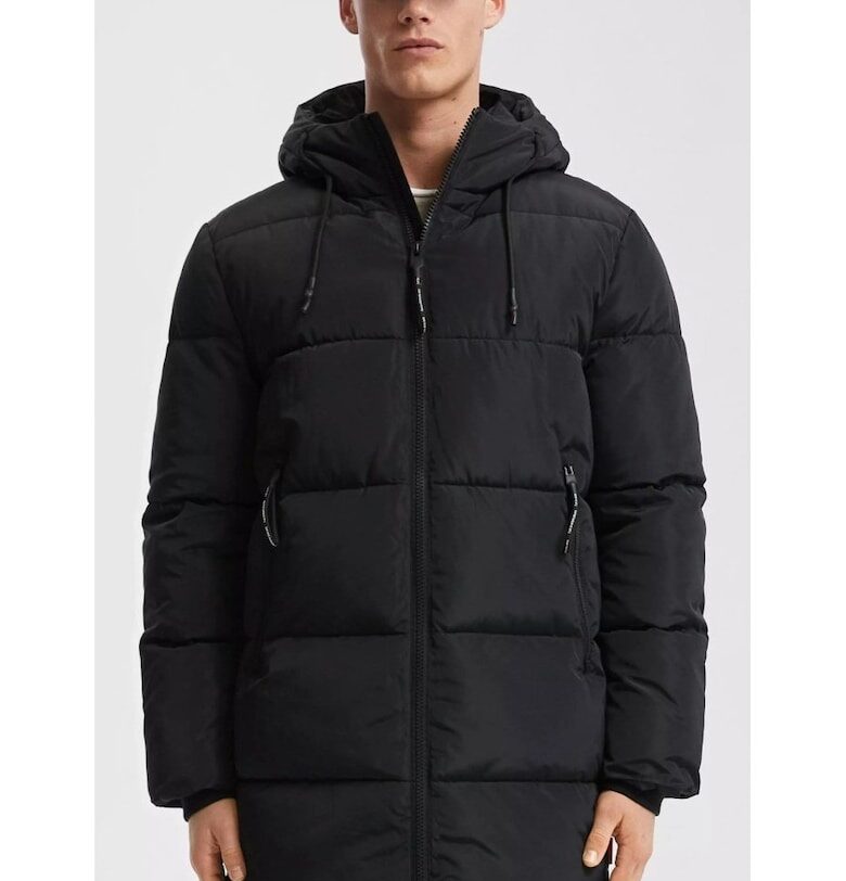 Q/S by s.Oliver Мъжко парка яке с качулка и Regular fit кройка - Черен QS