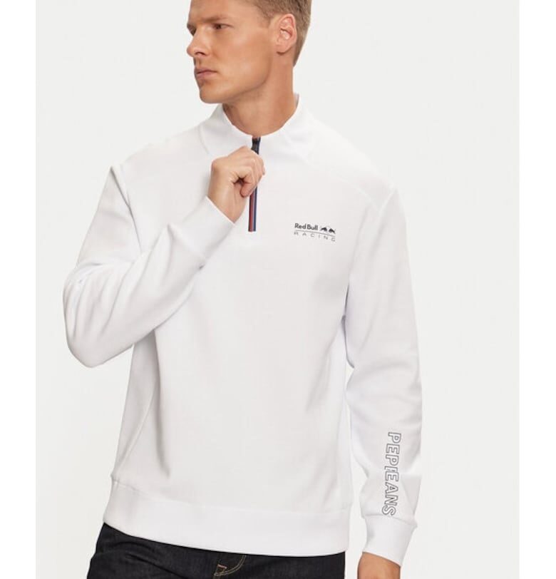 Red Bull Racing Blouse RM580001 Бяла стандартна кройка - памук Pepe Jeans