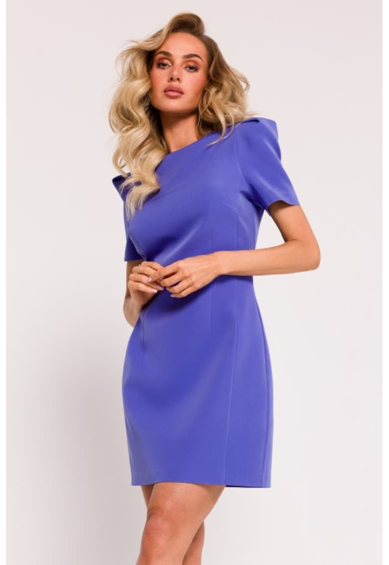 Rochie mini cu maneci decorative - Лилав MOE