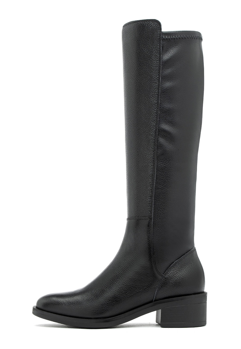 Ryłko - Ботуши до коляното Bianka с масивен ток - Черен RYLKO