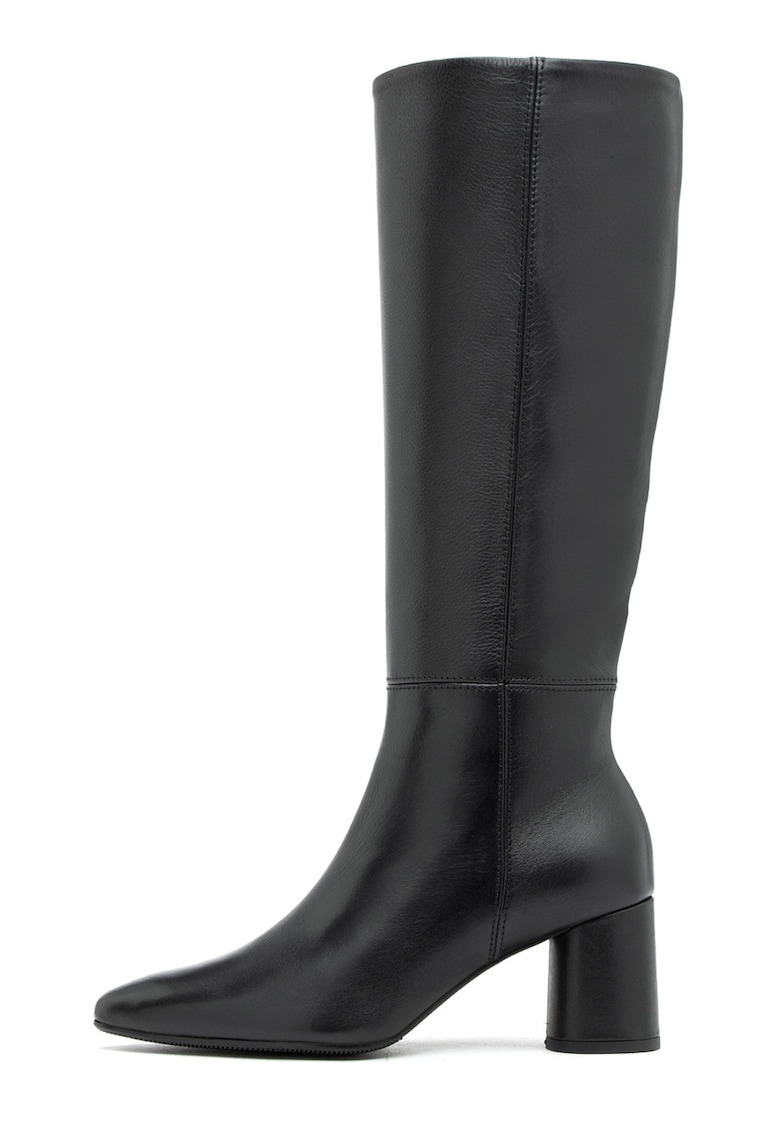 Ryłko - Кожени ботуши Kaya с масивен ток - Черен RYLKO