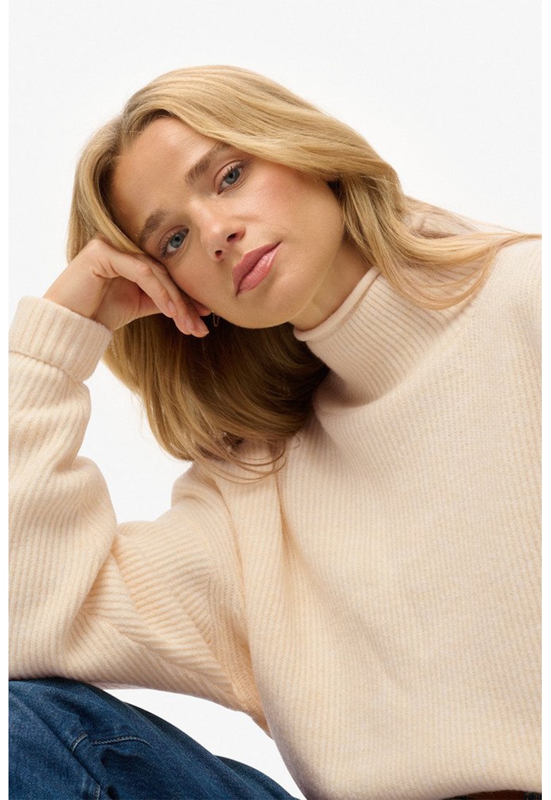 SUPERDRY - Поло с паднали ръкави - Светло бежово Superdry Co