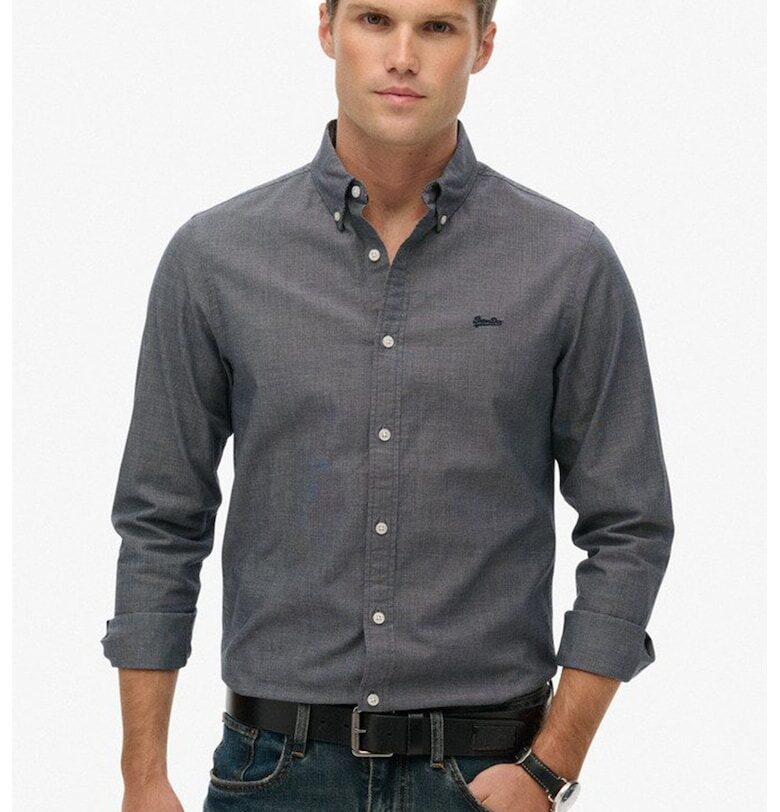 SUPERDRY - Риза Essentials с копчета - Тъмносин Superdry  Co