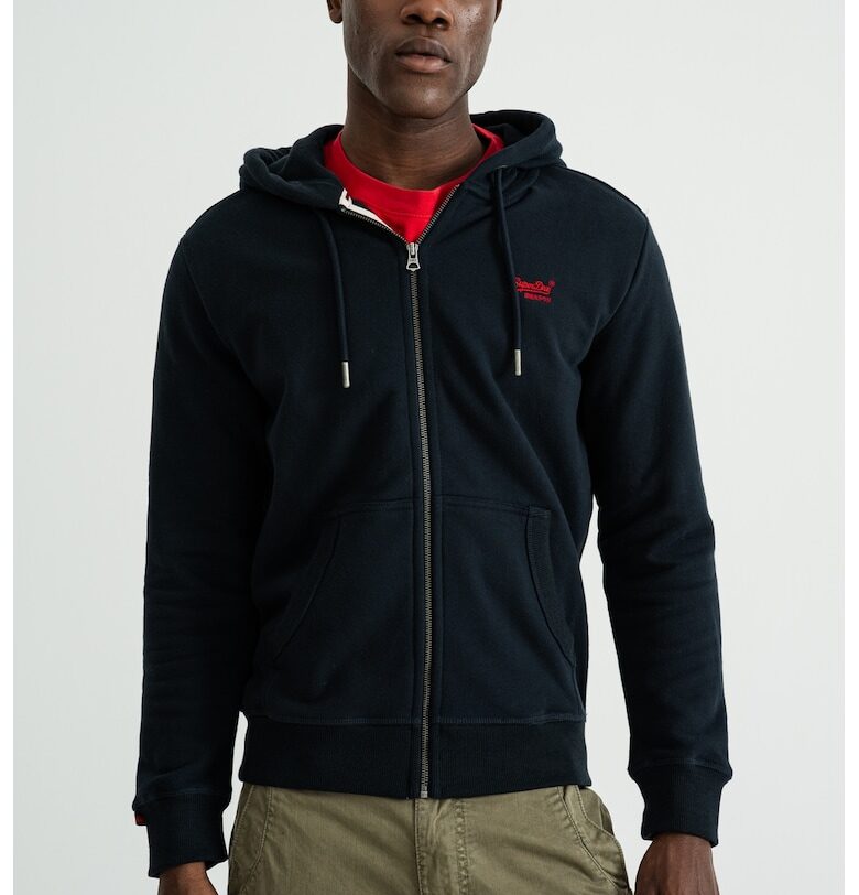 SUPERDRY - Слим худи с цип - Ултрамарин синьо Superdry  Co