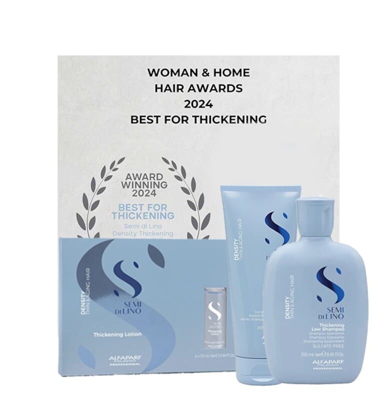 Semi di Lino Density Thickening Pack за тънка коса - шампоан - 250 мл + балсам - 250 мл + лосион - 125 мл Alfaparf