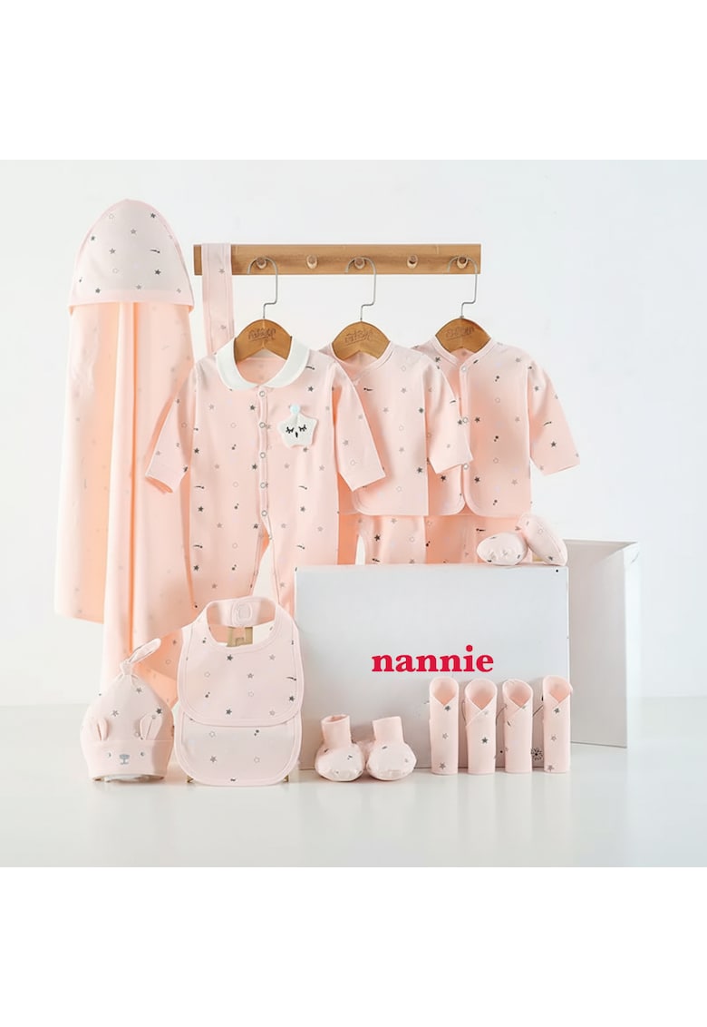 Set Hăinuțe Cadou Bebe Roz Little Baby - Розово Nannie