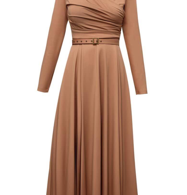 Sunday Lyocell Midi Flared Dress - Камел Alina Cernatescu