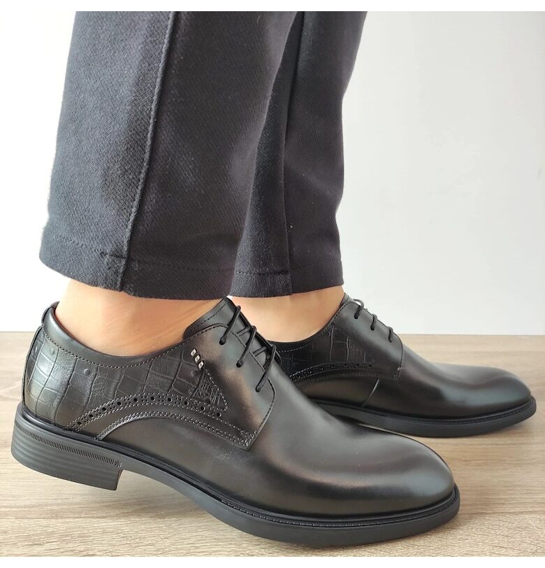 Tkh1352 Елегантни Мъжки Обувки Черно - Черно - Черен ELDEMAS