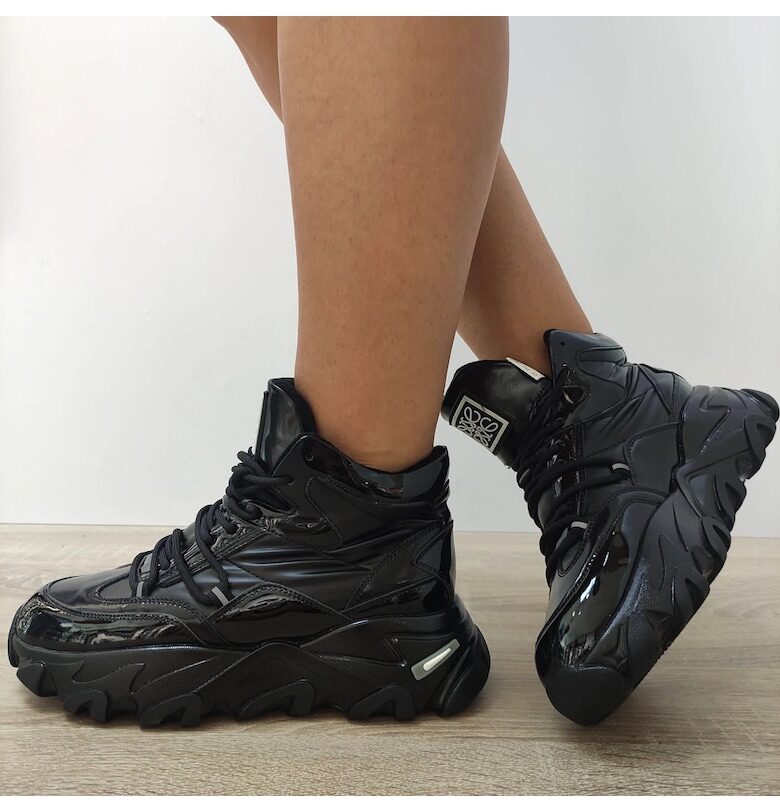 Zgm1020 Ежедневни дамски ботуши черни - черни - FRANCO GERARDO