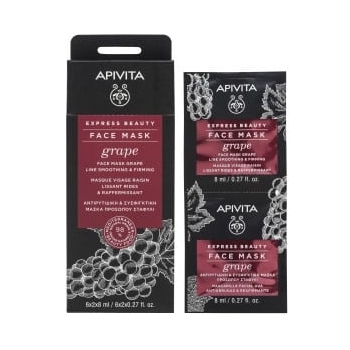 АПИВИТА ЕКСПРЕСНА КРАСОТА Изглаждаща бръчките стягаща маска за лице с грозде 6х2х8 мл. цена