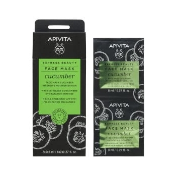 АПИВИТА ЕКСПРЕСНА КРАСОТА Интензивна хидратираща маска за лице с краставица 6х2х8 мл. цена