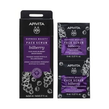 АПИВИТА ЕКСПРЕСНА КРАСОТА Освежаващ ексфолиант за лице с боровинка 6х2х8 мл. цена