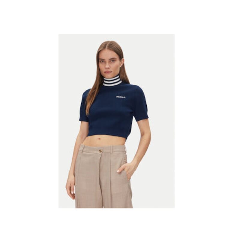 Адидас - Кроп топ с висока яка adidas