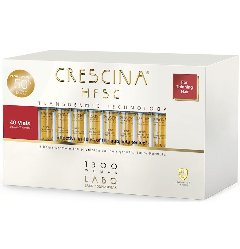 Ампули против косопад  HFSC Transdermic - жени - 40 ампули - HFSC 1300 Crescina