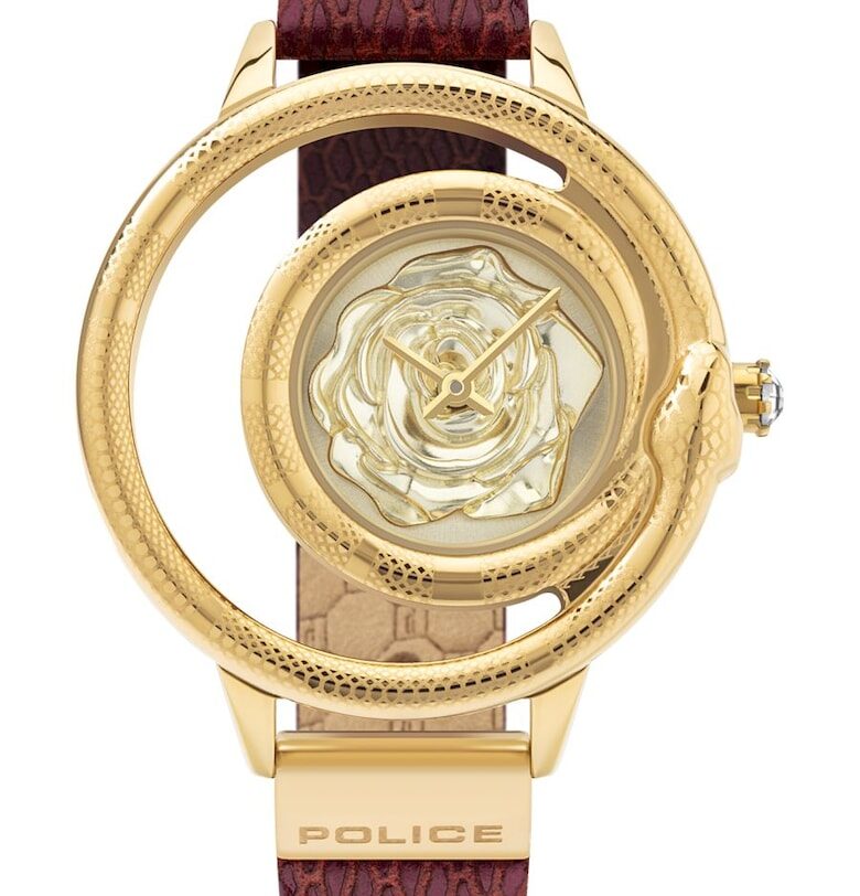 Аналогов часовник -  PEWLA2008302 - Кварц - 3 ATM - 36 mm - Златен/Кафяв Police