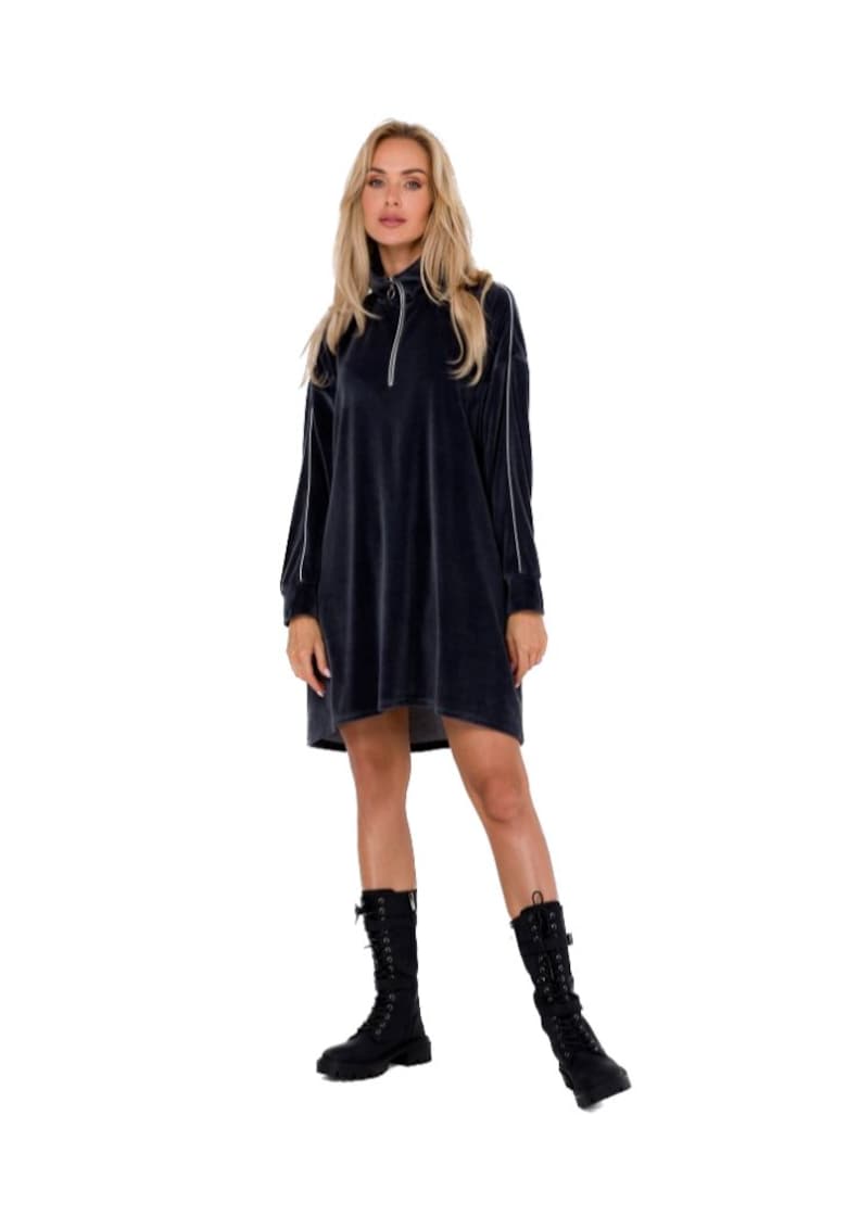 Асиметрична дамска рокля - Made of Emotion - Satou - Тъмносин MOE