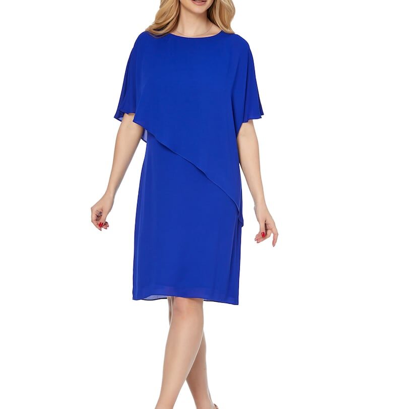 Асиметрична рокля Louis - Син BAROCCA