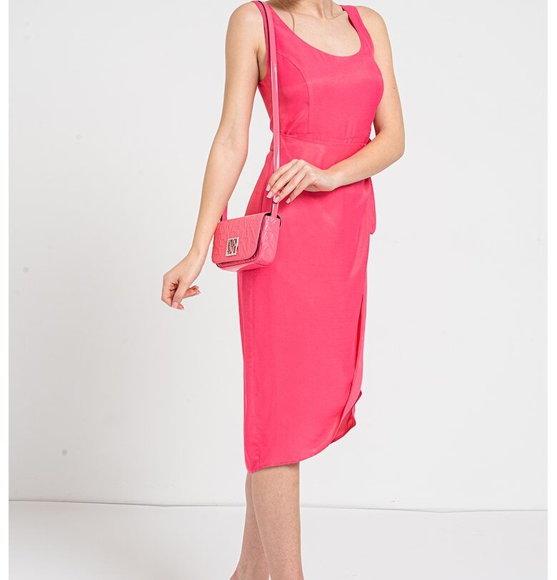 Асиметрична рокля без ръкави - Фуксия ARMANI EXCHANGE