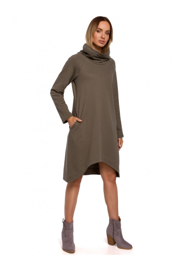 Асиметрична рокля с висока яка MOE