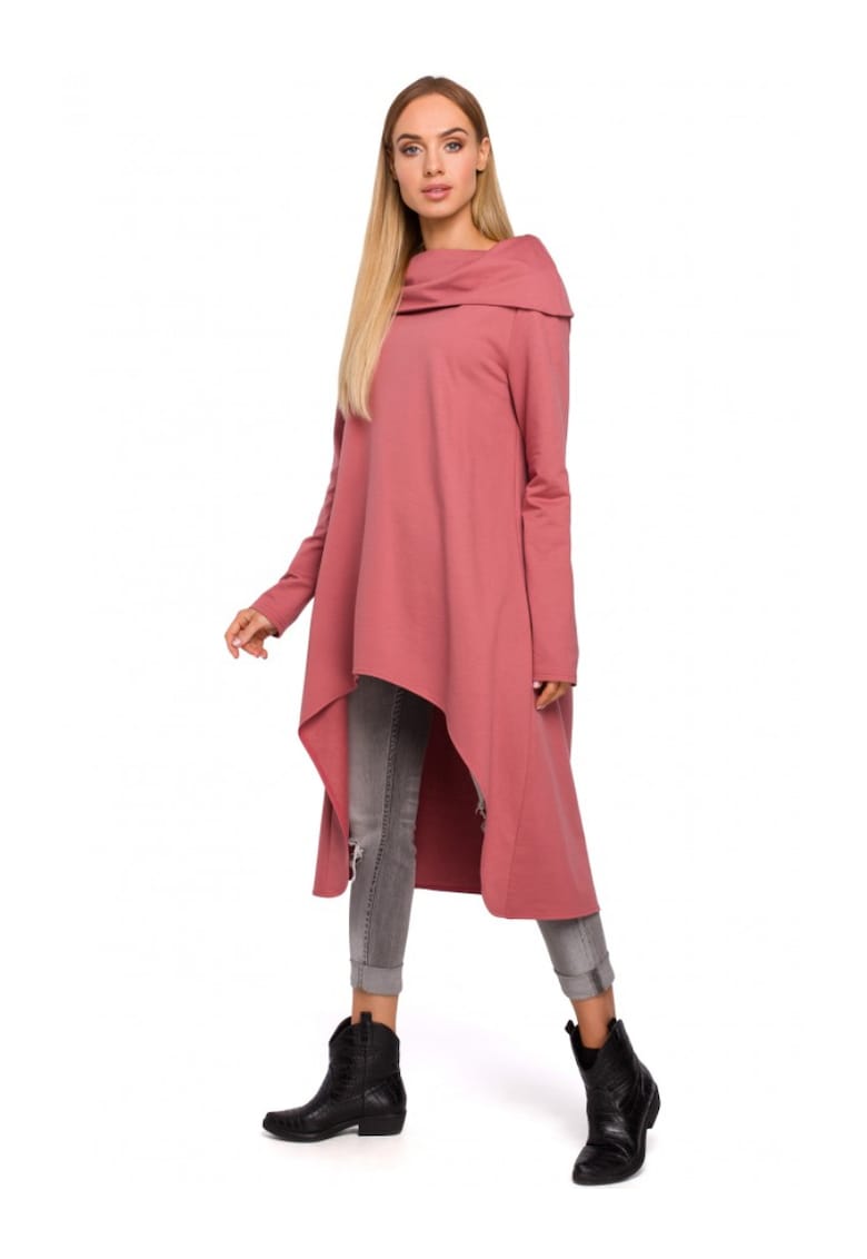 Асиметрична туника - Памук - Розово MOE