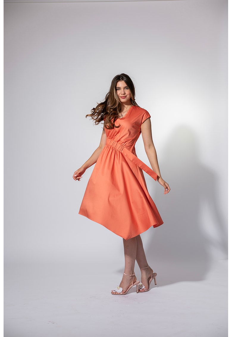 Асиметрична шпиц рокля Arina - Оранжев Hermosa