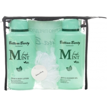 БЕТИНА БАРТИ Свежа мента комплект лосион + душ гел 2 х 500 мл. + гъба за баня ПРОМО цена