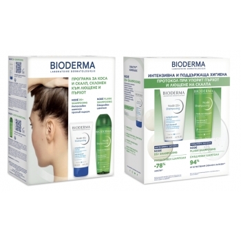 БИОДЕРМА Ноде ДС+ шампоан 125 мл. + Ноде Флуид шампоан 200 мл. ПРОМО цена